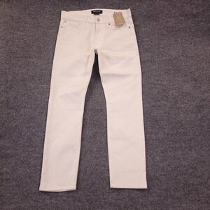 Madewell Skinny Extra Lean Jean Mens 31x29 Actual Sz Off White Stretch Denim NWT
